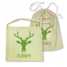 Green Stag Library Bag