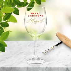 Christmas Wine Glass