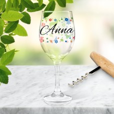 Christmas Pattern Wine Glass