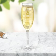 Classic Happy Birthday Champagne Glass