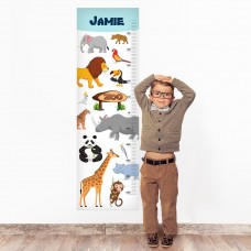 Zoo Wall Decal Height Chart