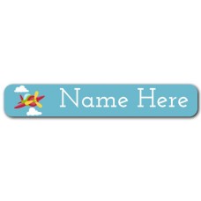 Airplane Mini Name Label