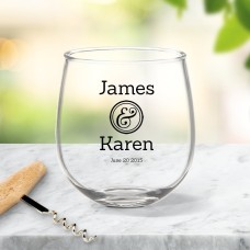 Couple Design Stemless Wine Glass