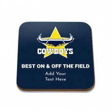 NRL Cowboys Square Coaster