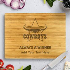 Cowboys NRL Bamboo Cutting Board