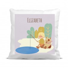 My Adventure - Fishing Girl Cushion Cover