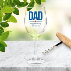 Dad Wine Glass