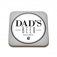 Dad's Beer Square Coaster