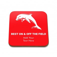 NRL Dolphins Square Coaster