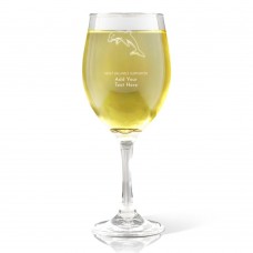 NRL Dolphins Engraved Wine Glass
