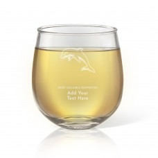 NRL Dolphins Engraved Stemless Wine Glass
