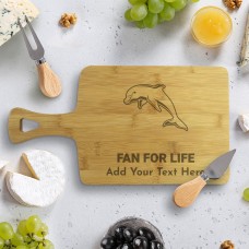 NRL Dolphins Rectangle Bamboo Serving Board
