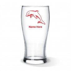 NRL Dolphins Standard Beer Glass