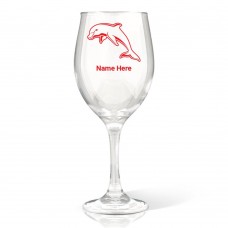 NRL Dolphins Wine Glass