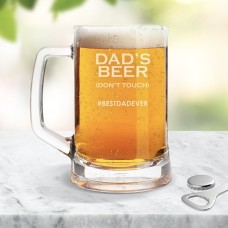 Don't Touch Glass Beer Mug