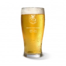 NRL Dragons Christmas Engraved Standard Beer Glass