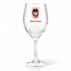 NRL Dragons Wine Glass