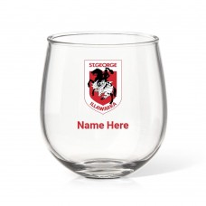 NRL Dragons Stemless Wine Glass