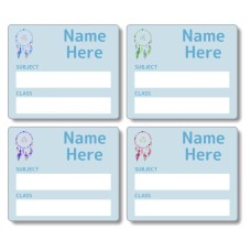 Dream Catcher School Book Labels