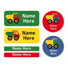 Dump Truck Mixed Name Label Pack