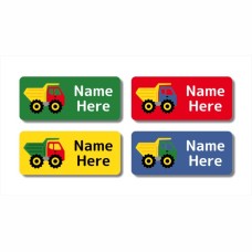 Dump Truck Rectangle Name Label