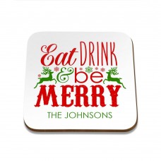 Eat Drink Square Coaster