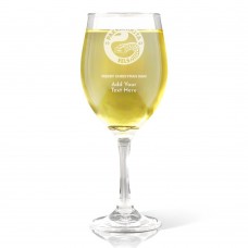 NRL Eels Christmas Engraved Wine Glass