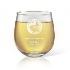 NRL Eels Christmas Engraved Stemless Wine Glass