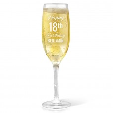 Fancy Happy Birthday Champagne Glass