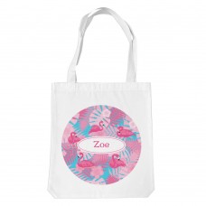 Flamingos White Tote Bag