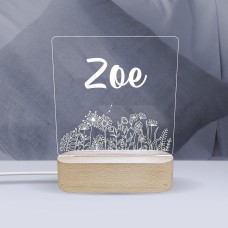 Flowers Personalised Night Light