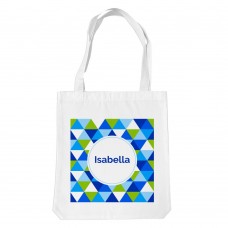 Geometric White Tote Bag