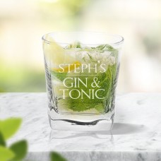 Gin Engraved Tumbler Glass