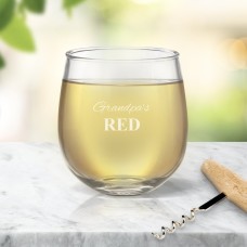 Grandpa's Engraved Stemless Wine Glass