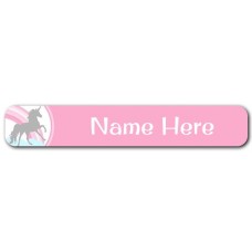 Grey Unicorn Mini Name Label