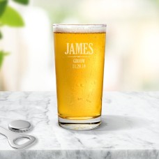 Groom Pint Glass