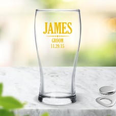 Groom Standard Beer Glass