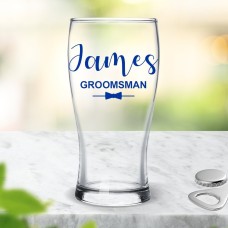 Groomsman Standard Beer Glass