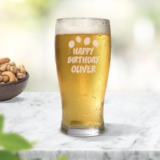 Happy Birthday Engraved Standard Beer Glass