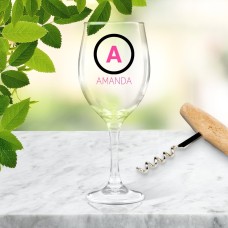 Initial Wine Glass