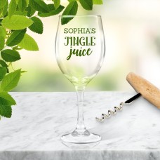 Jingle Juice Wine Glass