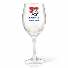 NRL Knights Wine Glass