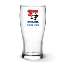 NRL Knights Standard Beer Glass