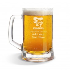NRL Knights Christmas Glass Beer Mug
