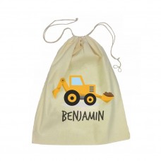 Yellow Digger Drawstring Bag