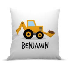 Yellow Digger Premium Cushion Cover