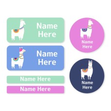 Llama Mixed Name Label Pack