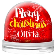 Merry Christmas Snow Globe