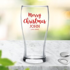 Merry Christmas Standard Beer Glass