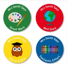 Mix Globe Teacher Stickers